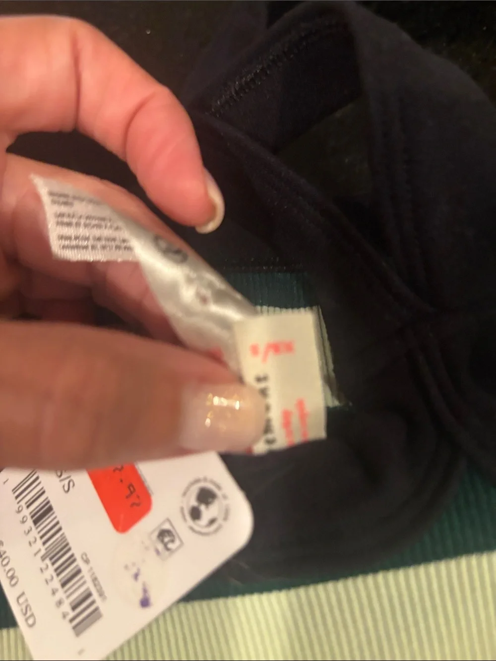 Free People Striped Green and lime green black Tank Top